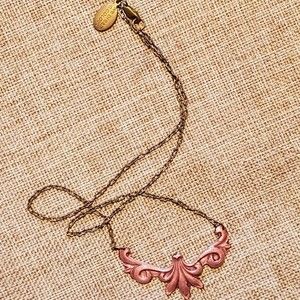 fleur de lis rose gold necklace